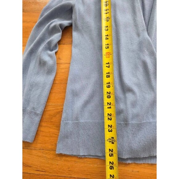 Eileen Fisher Womens Silk Cashmere Open Front Knit Cardigan Blue Pet S A001080 - Picture 7 of 7